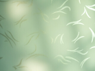 Background green abstract line shadow overlay on cement wall floor beige mockup product cosmetic summer tropical nature presentation frame template eco backdrop environment