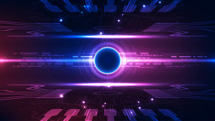 Abstract technology background. Vector illustration. Eps 10. Futuristic user interface.