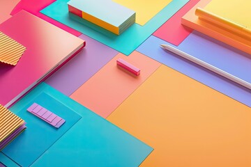 Detailed Picture of Colorful Branding Stationery Mockup