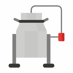 Industrial milk processing equipment illustration