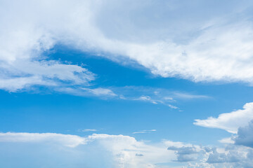 Stunning Blue Sky with Fluffy White Clouds Scenic Summer Day Cloudscape
