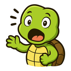 Turtle Cartoon Cute Tortoise Mascot Illustrations