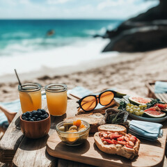 summer drink on the beach