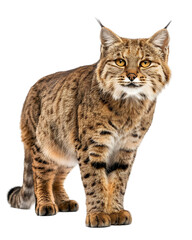 Obraz premium A majestic bobcat standing confidently in a natural setting, showcasing its unique features and fur