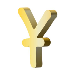 Obraz premium 3d chinese yuan currency symbol. Single element for design