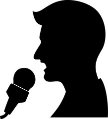 Silhouettes of a woman and man reading books in a business setting