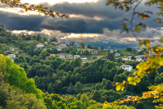 Beautiful small village hidden in the mountain
