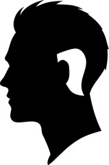 Silhouettes of a woman and man reading books in a business setting