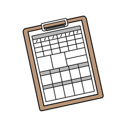 シンプルな紙カルテのイラスト