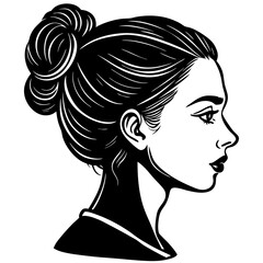 Silhouettes of a woman and man reading books in a business setting