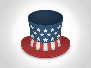 Top hat with the american flag for us national loyalty day celebration