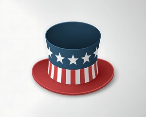 Top hat with the american flag for us national loyalty day celebration