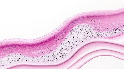 Abstract fluid art with pink and white swirls featuring textured patterns