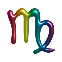 3d virgo zodiac sign Astrology clipart Element for design