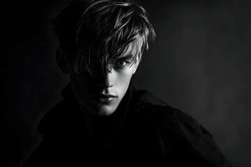 A striking portrait conveying uniqueness and confident identity.