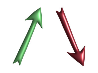 3d arrow symbol. Business clipart. Single element for design