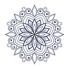 mandala, mandala design, mandala design idea, mandala design vector, mandala sample Isolated flower mandala in vector. Round line pattern. Vintage monochrome element for coloring pages and design	