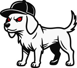 Red-Eyed Pup – The Streetwise Dog in a Cap