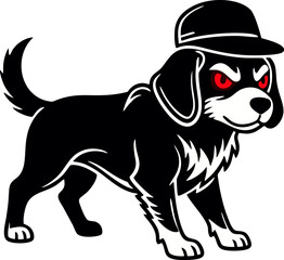 Red-Eyed Pup – The Streetwise Dog in a Cap