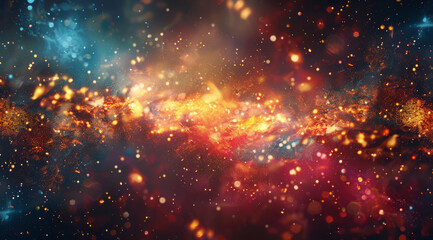 abstract illustration fire explosion glowing with a dazzling inferno of glittering heat and swirling smoke, embodying the elemental power
