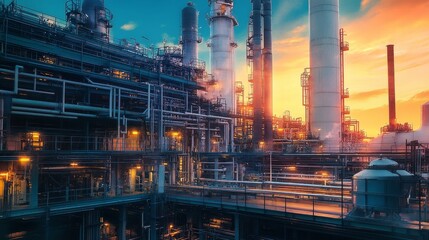 Fototapeta premium Petrochemical factory