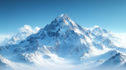 Obraz premium Majestic snowy mountain range