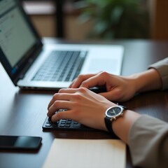 Typing on Wireless Keyboard with Laptop