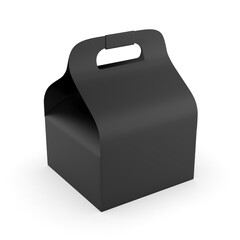 Blank cake paper box packaging mockup 3d illustration.