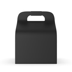 Blank cake paper box packaging mockup 3d illustration.