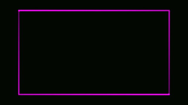 Neon Facecam overlay. Seamless loop. Animated facecam or webcam. Neon lights rotate and spread colorful light. Drag and drop use. Purple and Blue on transparent background. 4k