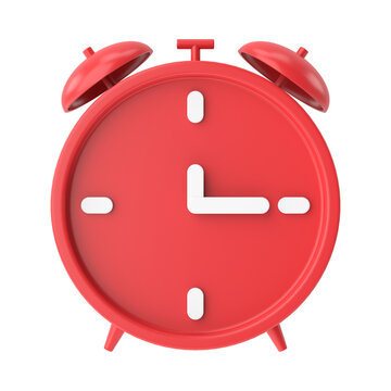 recommend clip art: Red Alarm Clock Isolated on Black Background Minimalist 3D Rendering