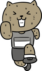 Illustration of cat running
