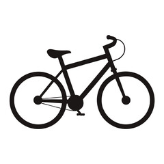 Fototapeta premium silhouette bicycle on white background