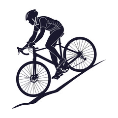 Naklejka premium silhouette bicycle on white background