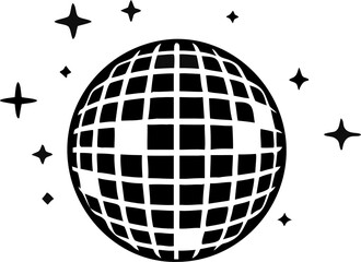Disco ball vector icon illustration design template