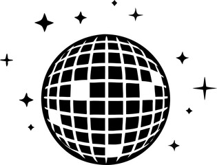Disco ball vector icon illustration design template