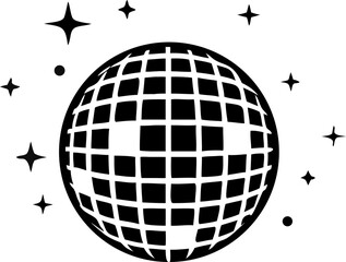 Disco ball vector icon illustration design template