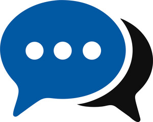 Chat Message icon, Talk bubble speech logo, Chat on line symbol, app Chat Messaging business concept, Vector illustration