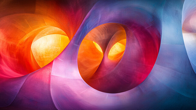 Colorful abstract painting full of vivid colors and dynamic shapes evoking emotion and imagination.