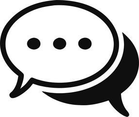 Comment icon, Chat Message logo, Speech bubble symbol, Vector illustration