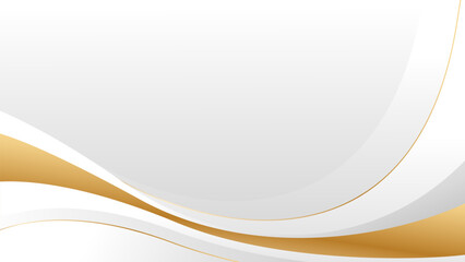 Elegant white and gold luxury curve background. Abstract modern wallpaper. Suitable for templates, banners, cards, covers, sales, events, awards, websites, web pages, and more
