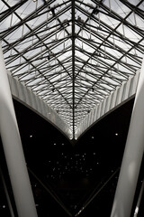 Symmertric Ceiling Architecture During Daylight Hour