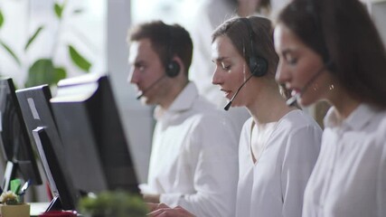 A dedicated and professional call center team is working together effectively and collaboratively - Powered by Adobe