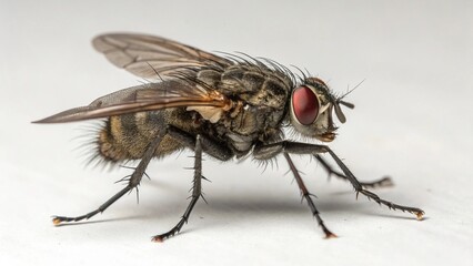 Fly on studio background