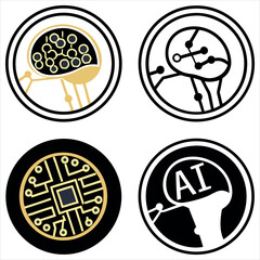 Neural Network and Human Brain Connection, Illustration