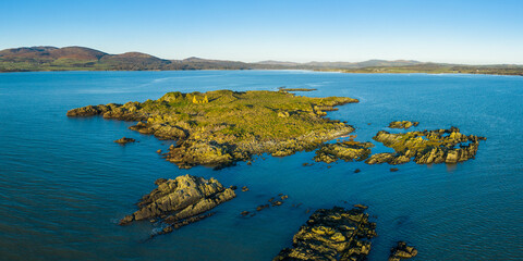 Aerial view of the Murray Isles, near Carrick, Solway Firth, Dumfries & Galloway, Scotland