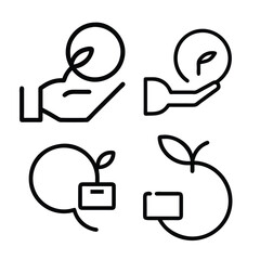 Social network like and dislike vector icon set for web design