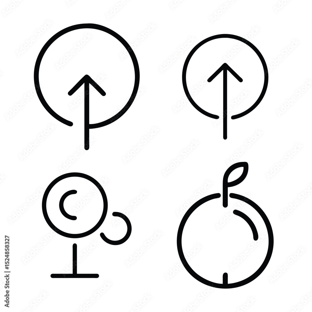 Wall mural this web icon set features various arrows and business symbols, ideal for internet and 3d design con