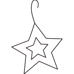 Obraz premium Overlapping Star Christmas Ornament Doodle