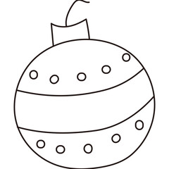 Dotted Pattern Christmas Tree Ball Doodle

